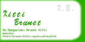kitti brunet business card